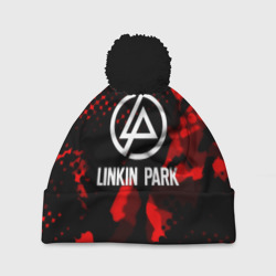 Шапка 3D c помпоном Linkin park краски текстуры