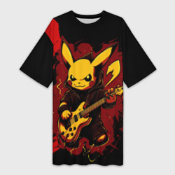 Платье-футболка 3D Устрашаюший покемон с гитарой
