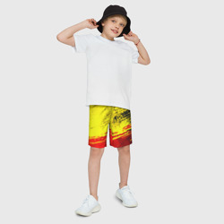 Детские спортивные шорты 3D Borussia color краски спорт - фото 2