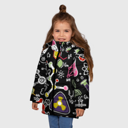 Зимняя куртка для девочек 3D Любителям химии - фото 2