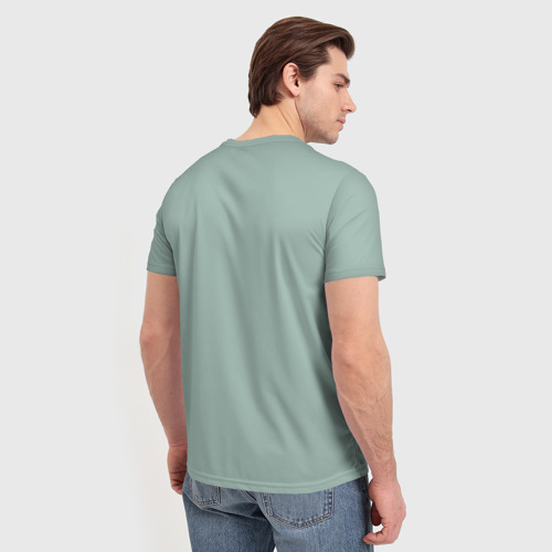 Мужская футболка 3D Лисенок и сердечки, цвет 3D печать - фото 4