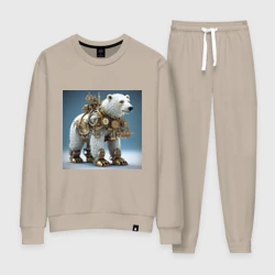 Женский костюм хлопок Белый медведь в стиле стимпанк