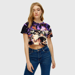 Женская футболка Crop-top 3D Габимару и Сагири из Адского рая - фото 2