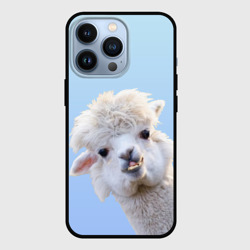 Чехол для iPhone 13 Pro Голова белой ламы