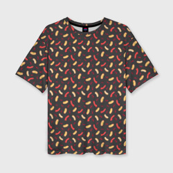 Хот-дог – Женская футболка oversize 3D с принтом купить со скидкой в -50%