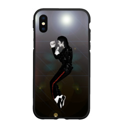 Чехол для iPhone XS Max матовый Michael Jackson в прыжке