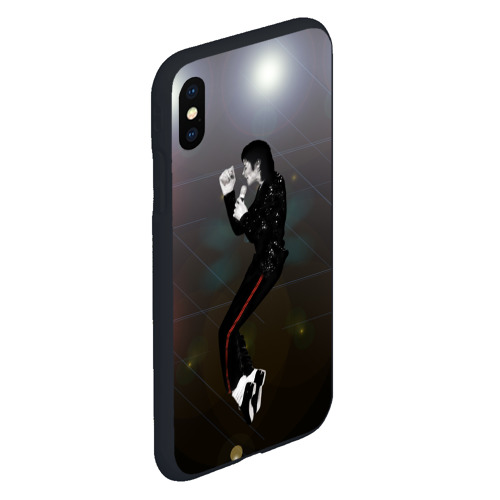 Чехол для iPhone XS Max матовый Michael Jackson в прыжке, цвет черный - фото 3
