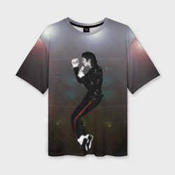 Женская футболка oversize 3D Michael Jackson в прыжке