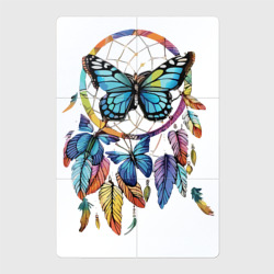 Магнитный плакат 2Х3 Ловец снов с бабочками и перышками