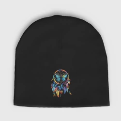 Детская шапка демисезонная Ловец снов с бабочками и перышками