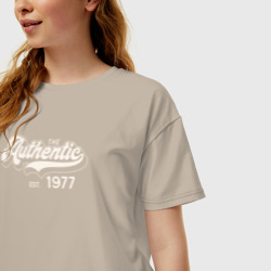 Женская футболка хлопок Oversize Authentic 1977 - фото 2