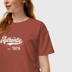 Женская футболка хлопок Oversize Authentic 1979 - фото 2