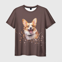 Корги - весёлая собака – Мужская футболка 3D с принтом купить со скидкой в -26%