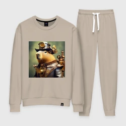 Женский костюм хлопок Капибара в цилиндре в стиле стимпанк