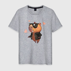 Парень капибара – Мужская футболка хлопок с принтом купить со скидкой в -20%