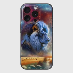 Чехол для iPhone 16 Pro силиконовый с защитой камеры Небесный лев для пары львице