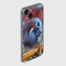 Чехол для iPhone 15 силиконовый с защитой камеры Небесный лев для пары львице - фото 2