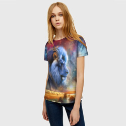 Женская футболка 3D Небесный лев - фото 2