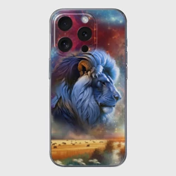 Чехол для iPhone 15 Pro силиконовый с защитой камеры Небесный лев для пары львице