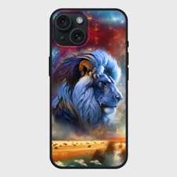 Чехол силиконовый для Apple iPhone 15 матовый Небесный лев для пары львице