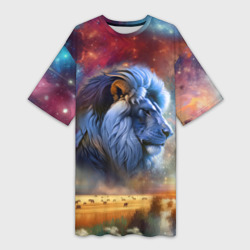 Платье-футболка 3D Небесный лев