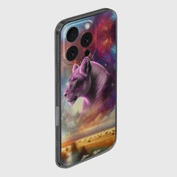 Чехол для iPhone 16 Pro силиконовый с защитой камеры Небесная львица в пару льву - фото 2