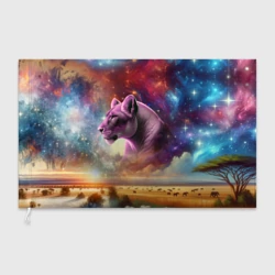 Флаг 3D Небесная львица в пару льву