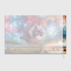 Флаг 3D Небесная львица в пару льву - фото 2