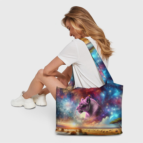 Пляжная сумка 3D Небесный львица - фото 6