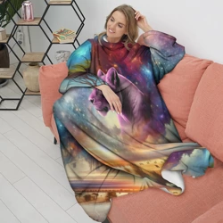 Плед с рукавами Небесная львица в пару льву - фото 2