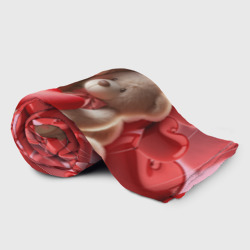 Плед с принтом Мишки в шариках для любого человека, вид спереди №2. Цвет основы: 3d (велсофт)
