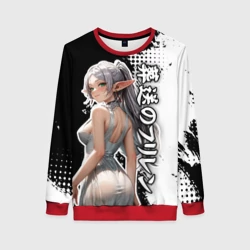 Женский свитшот 3D Фрирен - в белой ночнушке