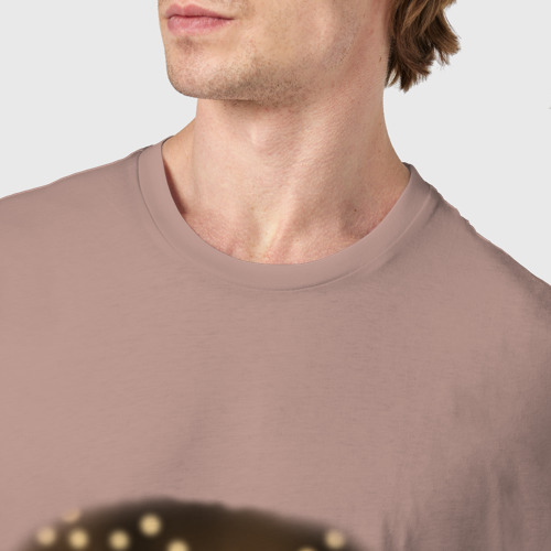 Мужская футболка хлопок с принтом Мем капибара и надпись: порхай как бабочка, фото #4