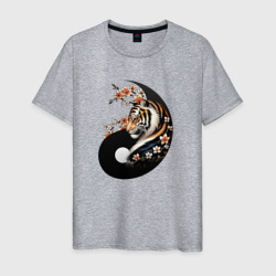 Тигр - Янь – Мужская футболка хлопок с принтом купить со скидкой в -20%