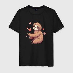 Мужская футболка хлопок Мальчик ленивец