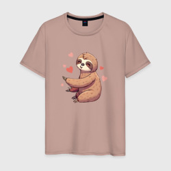 Мальчик ленивец – Мужская футболка хлопок с принтом купить со скидкой в -20%
