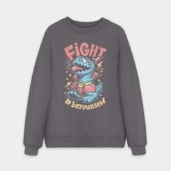 Мужской свитшот oversize без начеса хлопок Fight Dark