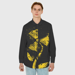 Мужская рубашка oversize 3D Радиоактивный цветок - фото 2