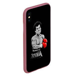 Чехол для iPhone XS Max матовый Rocky Balboa - фото 2