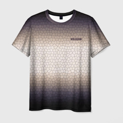Мужская футболка 3D Мозаика градиент туманный