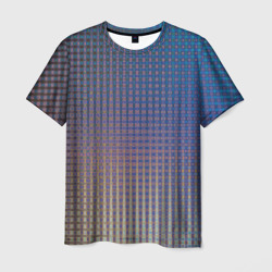 Мужская футболка 3D Сеточная геометрия