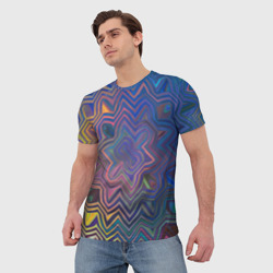 Мужская футболка 3D Абстрактная мандала - фото 2