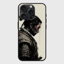 Чехол силиконовый для Apple iPhone 15 Pro матовый Самурай - Ghost of Thusima