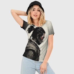 Женская футболка 3D Slim Самурай - Ghost of Thusima - фото 2