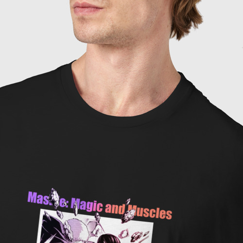 Мужская футболка хлопок с принтом Магия и мускулы манга, фото #4