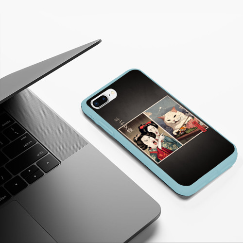 Чехол для iPhone 7Plus/8 Plus матовый с принтом Кот - мем в японской стилистике, фото #5