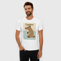 Мужская футболка хлопок Slim Капибара в стиле Джона Классена - фото 2