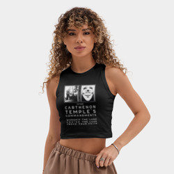 Женская укороченная майка-топ хлопок Solo Leveling Заповеди - фото 2