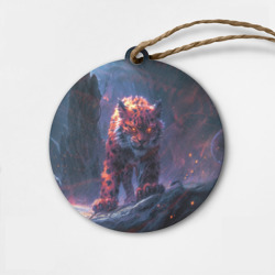 Деревянная игрушка круг Рыжий ирбис 