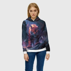 Женская толстовка 3D Рыжий ирбис  - фото 2